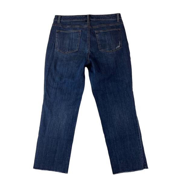 Talbots sz. 8 P Flawless 5 pocket slim straight leg denim jeans distressed #1603 - Picture 2 of 9